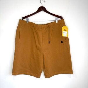 CARHARTT New $45 Mens XL Brown Casual Pull On Sweatpant Shorts Loose Fit JJ1